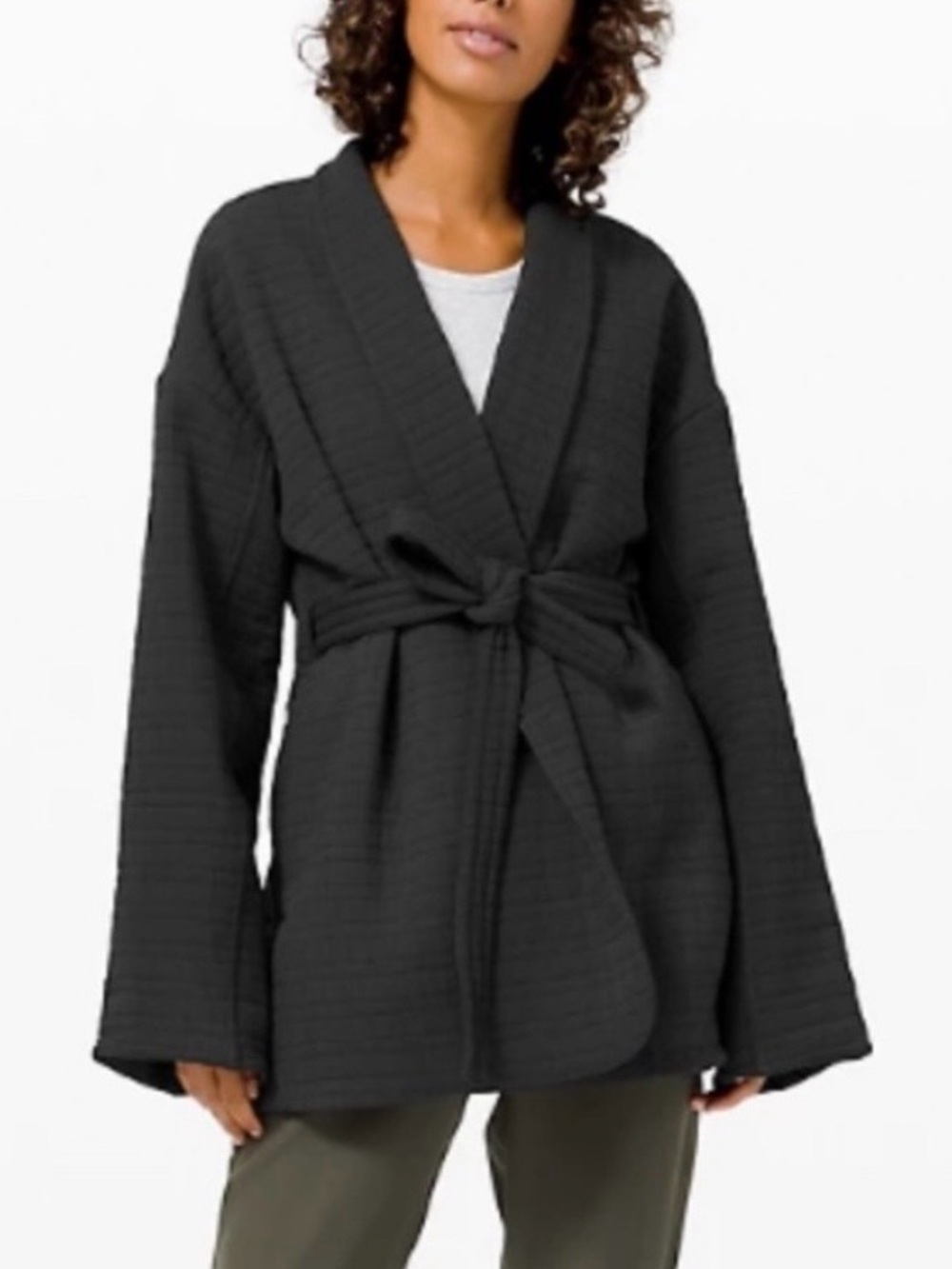 Lululemon Black Serene Travels Wrap Womens 4 Water Repellent Quilted Jacket